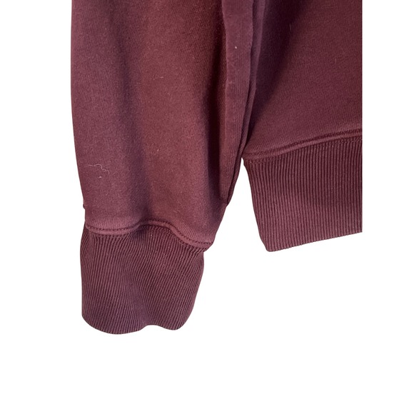 AGOLDE PREMIUM Burgundy Crewneck Sweatshirt Pullover Long Sleeve Top L - Picture 3 of 7